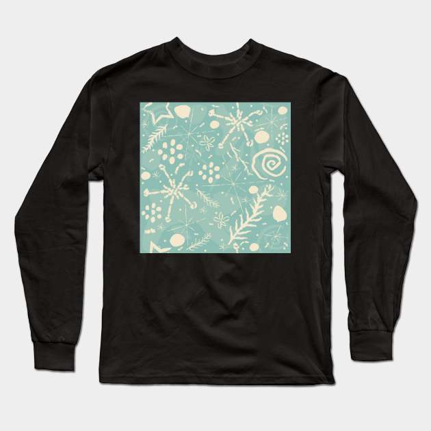 Winter Pattern Long Sleeve T-Shirt by Creative Meadows